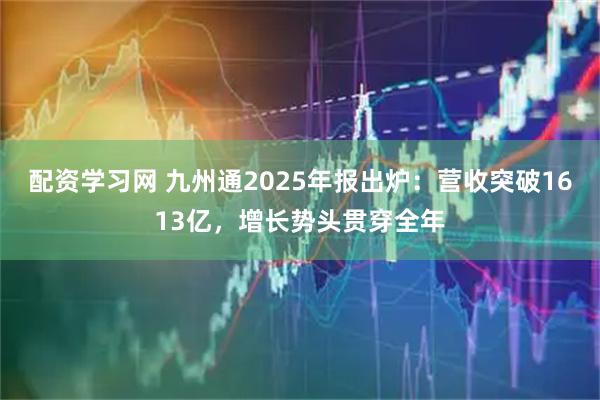 配资学习网 九州通2025年报出炉：营收突破1613亿，增长势头贯穿全年